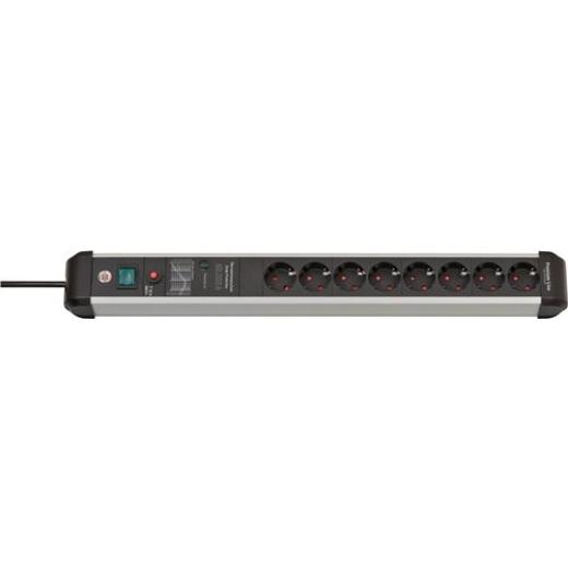 Steckdosenleiste Premium-Protect-Line 16 A 230 V schwarz/silber Steckd.8