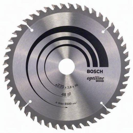 Kreissägeblatt Optiline Wood AD 235mm Z.48 WZ Bohr.30mm Schnitt-B.2,8mm HM BOSCH