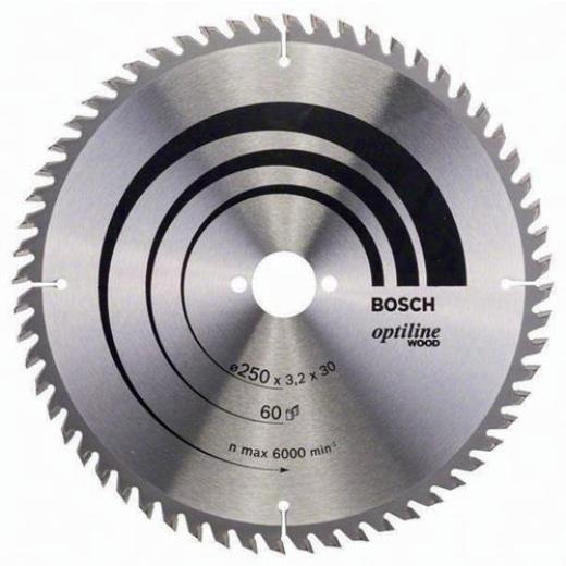 Kreissägeblatt Optiline Wood AD 250mm Z.60 WZ Bohr.30mm Schnitt-B.3,2mm