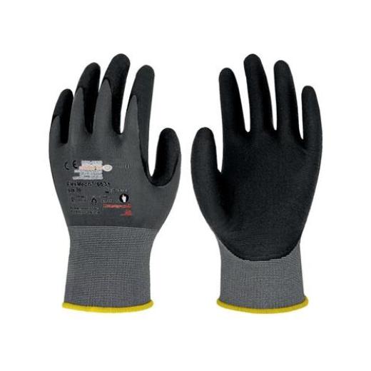 Handschuhe FlexMech 663+ Gr.8 grau/schwarz EN420,EN388,EN407 PSA II HONEYWELL | 10 Stück