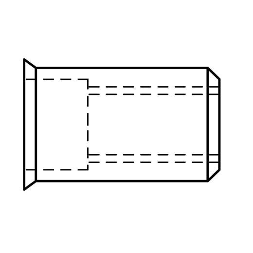 Blindniet-Muttern, rund, offen, kleiner Senkkopf 90° | M 5 /0,5 -3,0 | 500 Stück