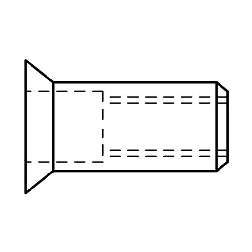 Blindniet-Muttern, rund, offen, Senkkopf 90° | M 5 /3,5 -6,0 | 500 Stück