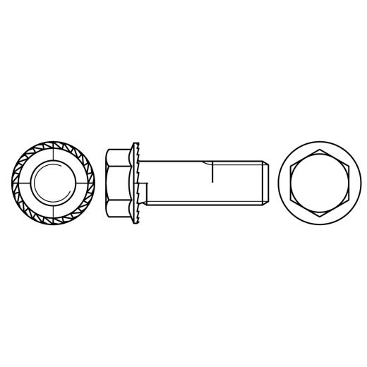 Sechskant-Flanschschrauben | M 12 x 35 | galv. verzinkt | 100 Stück