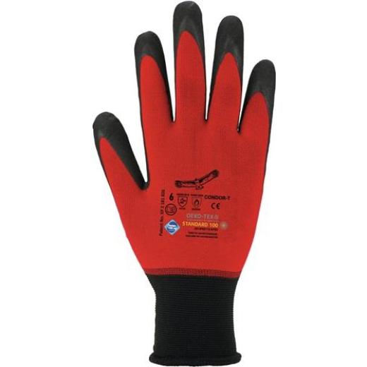 Handschuhe Condor Gr.11 rot/schwarz EN 388 EN 407 PSA II ASATEX | 12 Stück