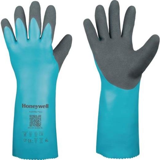 Chemiehandschuhe FLEXTRIL™ 211 Gr.10 grün EN 388,EN 374,EN 407 PSA III HONEYWELL | 12 Stück