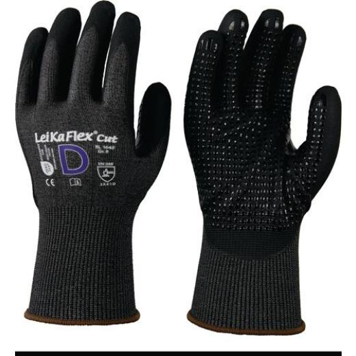 Schnittschutzhandschuhe LeiKaFlex® CUT RL 1645 Gr.10 grau/schwarz EN 388 PSA II | 12 Stück