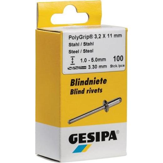 Blindniet PolyGrip® Nietschaft dxl 3,2x11,0mm Stahl/Stahl 100 St.GESIPA