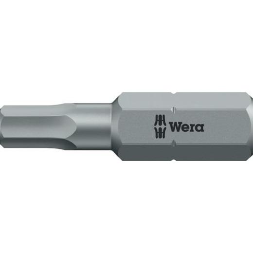 Bit 840/1 Z 1/4 Zoll 1,5mm L.25mm zähhart,HEX-Plus WERA | 10 Stück