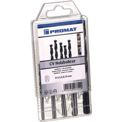 Holzspiralbohrersatz D.3,4,5,6,7,8,9,10mm 8tlg.CV-Stahl PROMAT