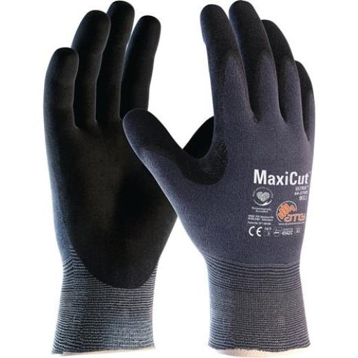 Schnittschutzhandschuhe MaxiCut Ultra 44-3745HCT Gr.8 blau/schwarz EN 388 PSA II