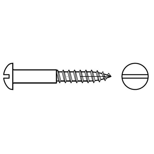 Halbrund-Holzschrauben mit Schlitz | DIN 96 | 3,5 x 25 | 200 Stück