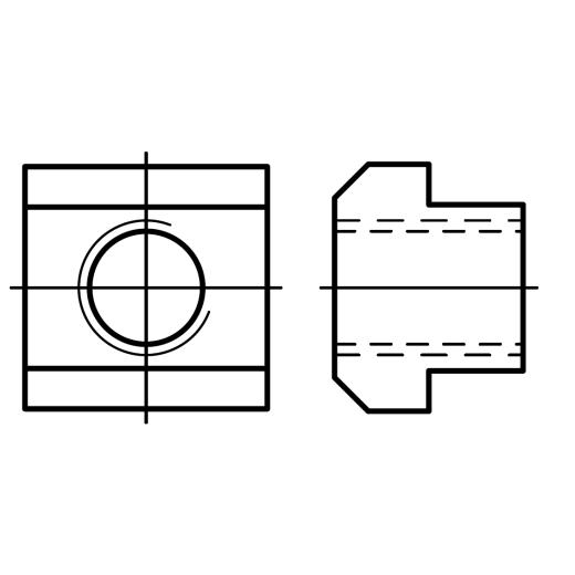 T-Nutensteine DIN 508 10 | M 4 x 5 mm | 25 Stück