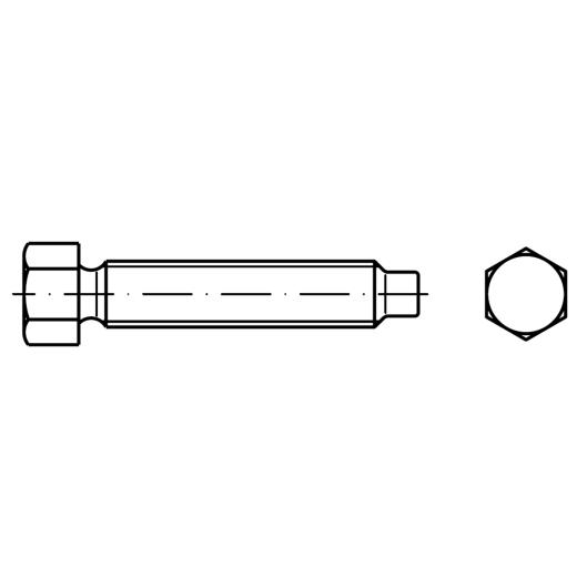 DIN 561 22H / 8.8 Form A | M 16 x 35 SW19 mm galvanisch verzinkt A2F | 25 Stück