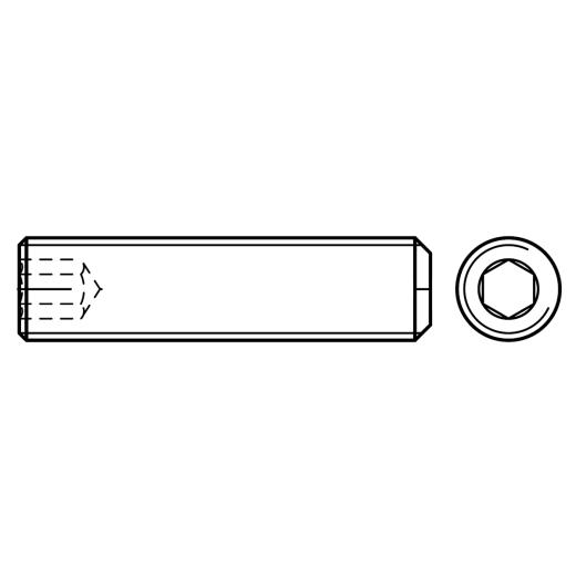 Gewindestifte DIN 913 45 H M 6 x 18 mm | 500 Stück