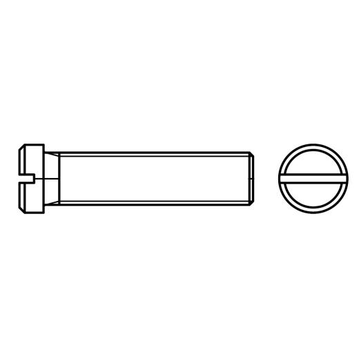 Flachkopfschrauben DIN 920 4.8/5.8 M 4 x 10 mm | galvanisch verzinkt | 100 Stück