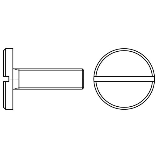 Flachkopfschrauben DIN 921 4.8/5.8 | M 3 x 10 mm | 100 Stück