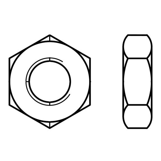 Sechskantmuttern DIN 936 17 H | M 12 x 1,5 mm | 100 Stück