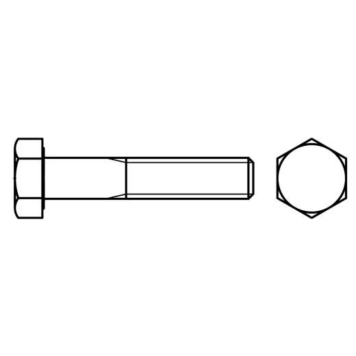 Sechskantschrauben DIN 960 10.9 | M 10 x 1 x 55 mm | 100 Stück