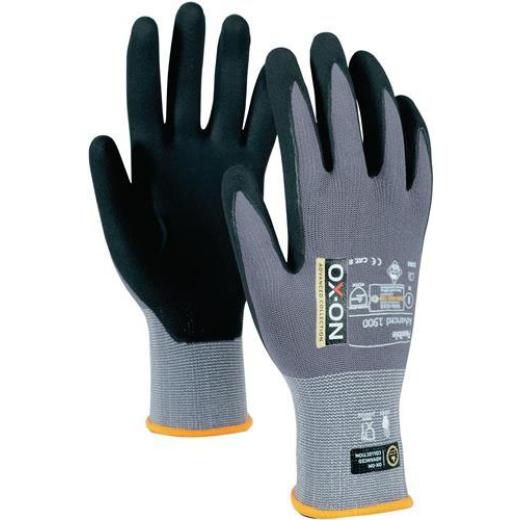 Handschuh Flexib Advanced 1900 Gr.10 schwarz/hellgrau EN388 EN420+A1 EN407 PSAII | 12 Stück