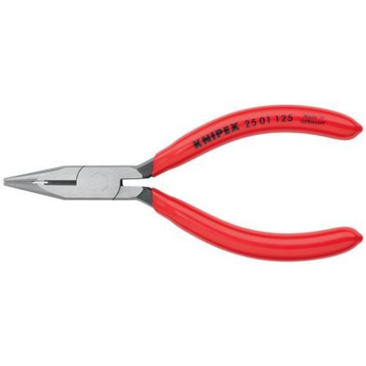 Flachrundzange L.125mm flach/rund ger.pol.Ku.-Überzug KNIPEX