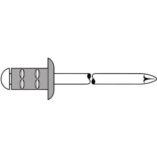 Blindniet PolyGrip® Nietschaft dxl 4,0x17,0mm Alu/Stahl 50 St.GESIPA