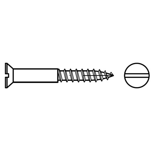 Senk-Holzschrauben mit Schlitz | DIN 97 | 3,5 x 40 | 200 Stück