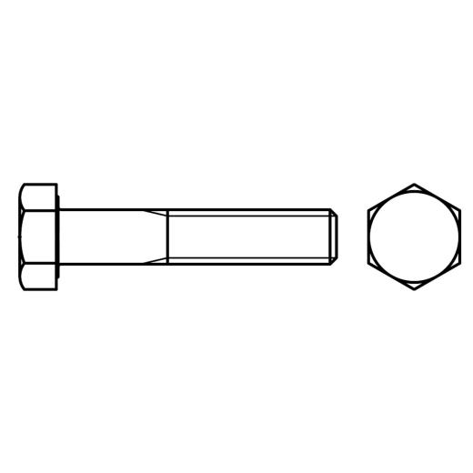 Sechskantschrauben DIN 960 10.9 | M 14 x 1,5 x 100 mm | galv. verzinkt A2F, getempert | 50 Stück