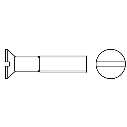 Senkschrauben DIN 963 4.8 | M 4 x 16 mm | 2000 Stück