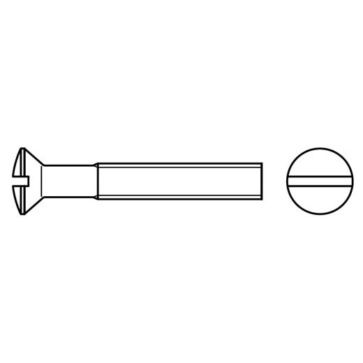 Linsen-Senkschrauben DIN 964 4.8 | M 3 x 10 mm | galvanisch verzinkt | 2000 Stück