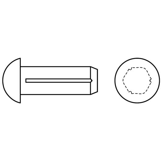 Halbrundkerbnägel | DIN 1476 | 3 x 6 | 100 Stück