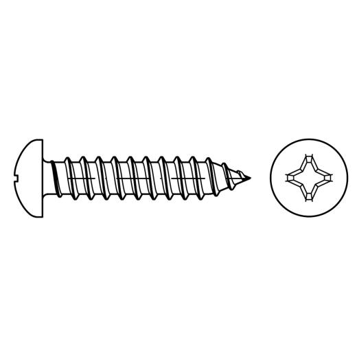 ISO 7049 Linsenkopf-Blechschrauben mit Spitze, Phillips-Kreuzschlitz H | C2,2 x 4,5-H | 2000 Stück