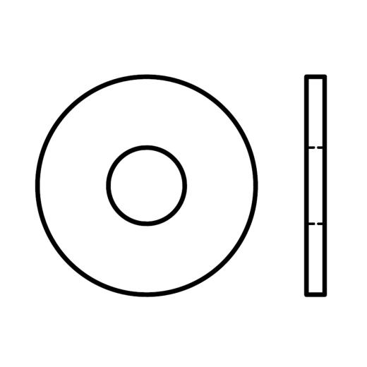 DIN 9021 Scheiben | Messing | 5,3 x 15 x 1,2 | 100 Stück