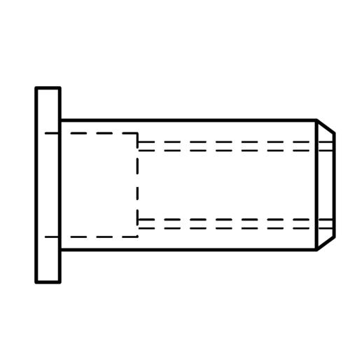 Blindniet-Muttern, rund, offen, Flachkopf | M 5 /0,25-3,0 | 500 Stück