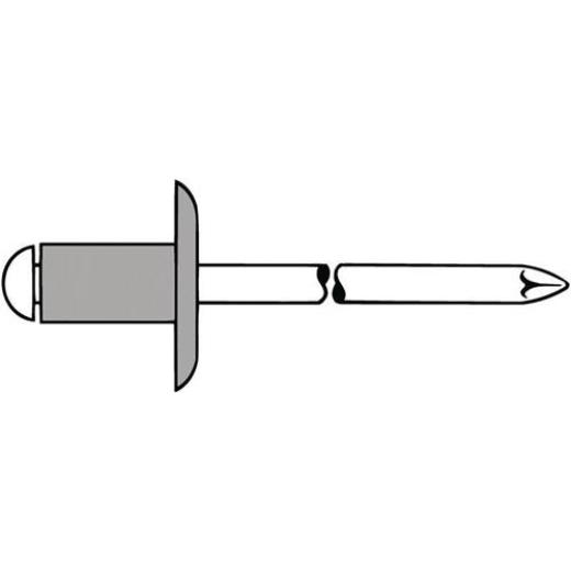 Blindniet Nietschaft dxl 5,0x20,0mm K11 Alu/Stahl 250 St.GESIPA | 250 Stück