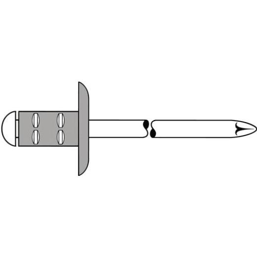 Blindniet PolyGrip® Nietschaft dxl 4,8x15mm K16 Alu./STA 250 St.GESIPA | 250 Stück