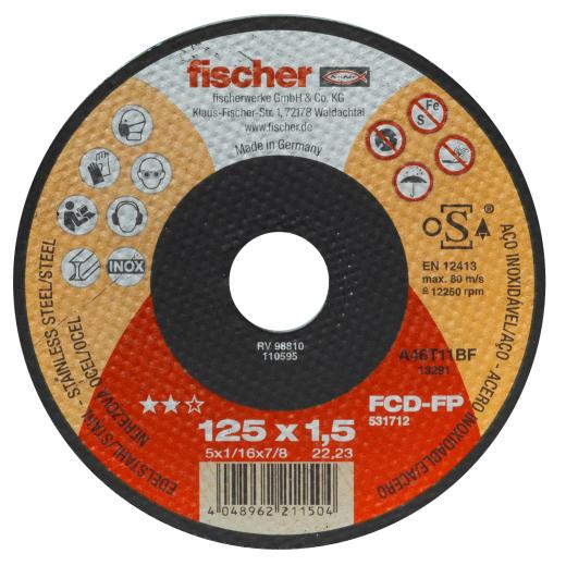 fischer Trennscheibe FCD-FP 125 x 1,5 x 22,23 plus | 25 Stück