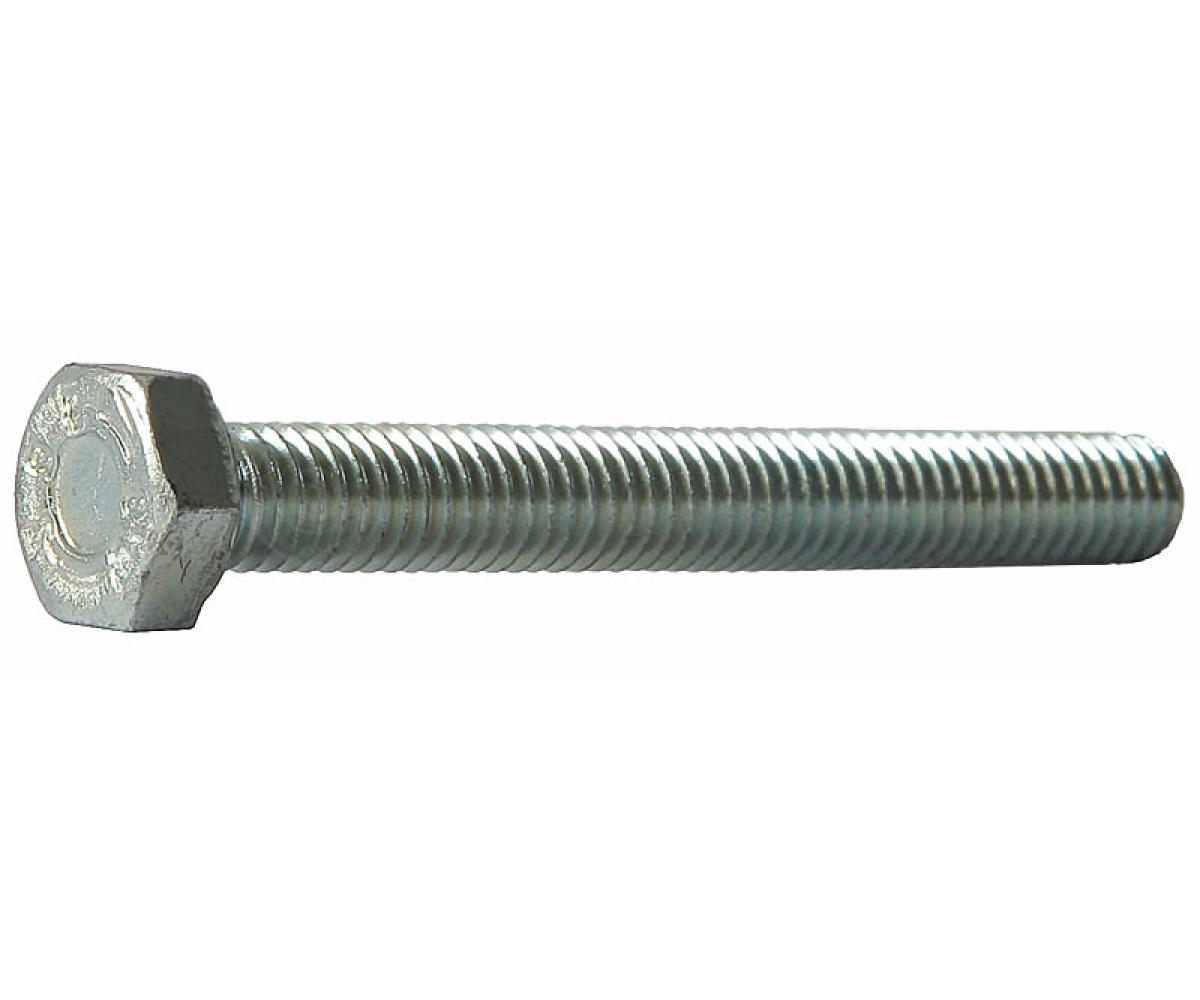 Sechskantschrauben DIN 933 (ISO 4017), Stahl 8.8 galvanisch verzinkt - M 6  x 80