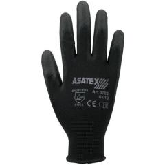 Handschuhe Gr.10 schwarz EN 388 PSA II Nyl.m.PU ASATEX | 12 Stück