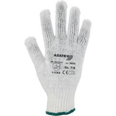 Handschuhe Gr.9/10 weiß/blau EN 388 PSA II Polyester/Baumwolle AT | 12 Stück