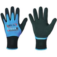 Handschuhe Winter Aqua Guard Gr.10 schwarz/blau EN 388,EN 511 PSA II OPTIFLEX | 12 Stück