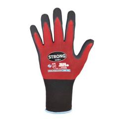 Handschuhe PRECISOR Gr.9 rot/schwarz EN 420/EN 388 PSA II STRONGHAND | 12 Stück