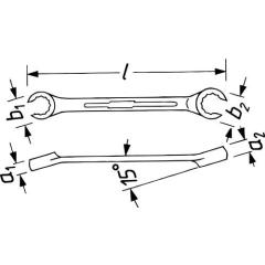 Doppelringschlüssel 612 19x22mm 222mm HAZET