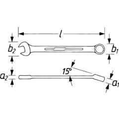 Ringmaulschlüssel 600 LG SW 24mm L.430mm ext.lang Spezialstahl HAZET