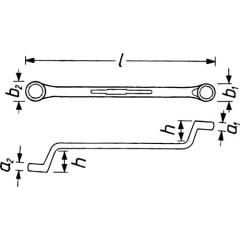 Doppelringschlüssel 630 25x28mm 350mm HAZET