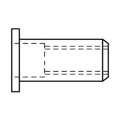 Blindniet-Muttern, rund, offen, Flachkopf | M 4 /2,5 -4,0 | 500 Stück