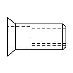 Blindniet-Muttern, rund, offen, Senkkopf 90° | M 4 /2,5 -4,0 | 500 Stück