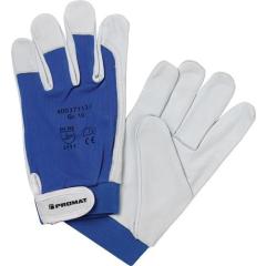 Handschuhe Donau Gr.9 natur/blau Nappaleder EN 388 PSA II PROMAT | 12 Stück