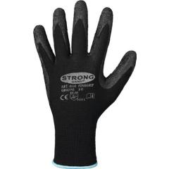 Handschuhe Finegrip Gr.9 schwarz EN 388 PSA II Nyl.m.Schrumpf-Latex STRONGHAND | 12 Stück