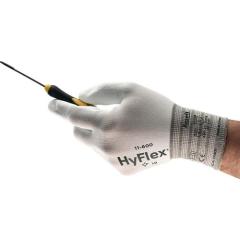 Handschuhe HyFlex 11-600 Gr.8 weiß EN 388 PSA II Nyl.m.PU ANSELL | 12 Stück