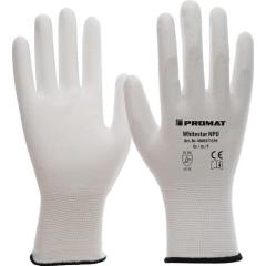 Handschuhe Whitestar NPU Gr.9 (XL) weiß EN 388 PSA II Nyl.m.PU PROMAT | 12 Stück